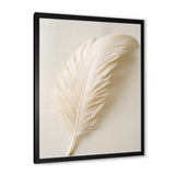 Delicate White Boho Feather - Feathers Wall Decor