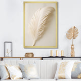 Delicate White Boho Feather - Feathers Wall Decor