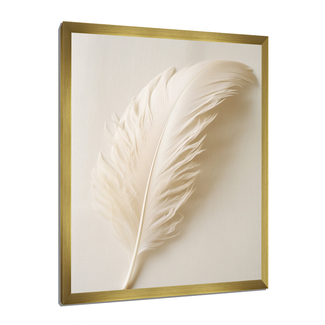 Delicate White Boho Feather - Feathers Wall Decor