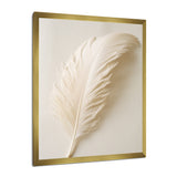 Delicate White Boho Feather - Feathers Wall Decor