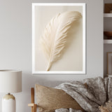 Delicate White Boho Feather - Feathers Wall Decor