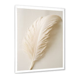 Delicate White Boho Feather - Feathers Wall Decor