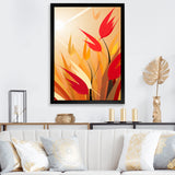 Retro Autumn Leaves In The Meadows - Feathers Wall Art Prints