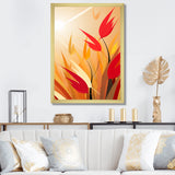 Retro Autumn Leaves In The Meadows - Feathers Wall Art Prints