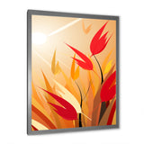 Retro Autumn Leaves In The Meadows - Feathers Wall Art Prints