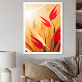 Retro Autumn Leaves In The Meadows - Feathers Wall Art Prints