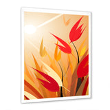 Retro Autumn Leaves In The Meadows - Feathers Wall Art Prints