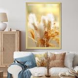 Delicate Spring Blossoming In The Meadows - White Feathers Wall Art