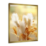 Delicate Spring Blossoming In The Meadows - White Feathers Wall Art