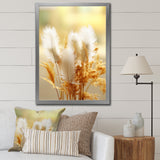 Delicate Spring Blossoming In The Meadows - White Feathers Wall Art
