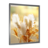 Delicate Spring Blossoming In The Meadows - White Feathers Wall Art