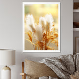 Delicate Spring Blossoming In The Meadows - White Feathers Wall Art