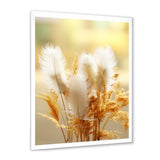 Delicate Spring Blossoming In The Meadows - White Feathers Wall Art