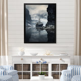 Boat Entering The Fjord - Boat Canvas Wall Art
