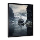 Boat Entering The Fjord - Boat Canvas Wall Art