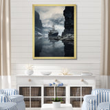 Boat Entering The Fjord - Boat Canvas Wall Art