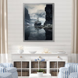 Boat Entering The Fjord - Boat Canvas Wall Art