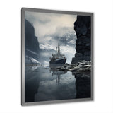 Boat Entering The Fjord - Boat Canvas Wall Art