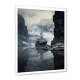 Boat Entering The Fjord - Boat Canvas Wall Art