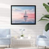 Sailboat Tranquility Pastel Sunset Reflection - Boat Canvas Wall Art