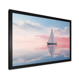 Sailboat Tranquility Pastel Sunset Reflection - Boat Canvas Wall Art