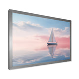 Sailboat Tranquility Pastel Sunset Reflection - Boat Canvas Wall Art