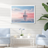 Sailboat Tranquility Pastel Sunset Reflection - Boat Canvas Wall Art