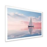 Sailboat Tranquility Pastel Sunset Reflection - Boat Canvas Wall Art