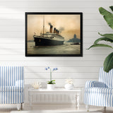 Vintage Photograph Of RMS Titanic - Boat Canvas Wall Art