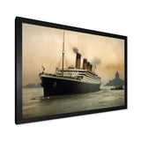 Vintage Photograph Of RMS Titanic - Boat Canvas Wall Art