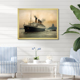 Vintage Photograph Of RMS Titanic - Boat Canvas Wall Art