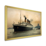 Vintage Photograph Of RMS Titanic - Boat Canvas Wall Art