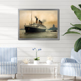 Vintage Photograph Of RMS Titanic - Boat Canvas Wall Art