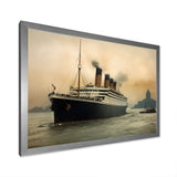 Vintage Photograph Of RMS Titanic - Boat Canvas Wall Art