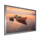 Dinghy Boat Serenity Pastel Sunset - Boat Canvas Wall Art