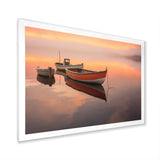 Dinghy Boat Serenity Pastel Sunset - Boat Canvas Wall Art