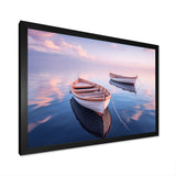 Dinghy Boat Tranquility Pastel Sunset - Boat Canvas Wall Art