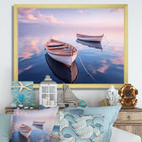 Dinghy Boat Tranquility Pastel Sunset - Boat Canvas Wall Art