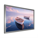 Dinghy Boat Tranquility Pastel Sunset - Boat Canvas Wall Art