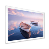 Dinghy Boat Tranquility Pastel Sunset - Boat Canvas Wall Art
