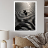 Nautical Serenity In Black And White - Boat Canvas Wall Art