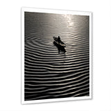 Nautical Serenity In Black And White - Boat Canvas Wall Art