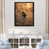 Nautical Serenity Dinghy Golden Hour - Boat Canvas Wall Art