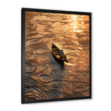Nautical Serenity Dinghy Golden Hour - Boat Canvas Wall Art