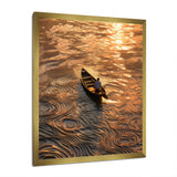 Nautical Serenity Dinghy Golden Hour - Boat Canvas Wall Art