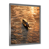 Nautical Serenity Dinghy Golden Hour - Boat Canvas Wall Art