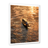 Nautical Serenity Dinghy Golden Hour - Boat Canvas Wall Art