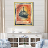 Vintage Postal Stamp RMS Titanic - Boat Canvas Wall Art