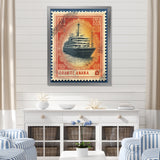Vintage Postal Stamp RMS Titanic - Boat Canvas Wall Art