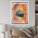 Vintage Postal Stamp RMS Titanic - Boat Canvas Wall Art